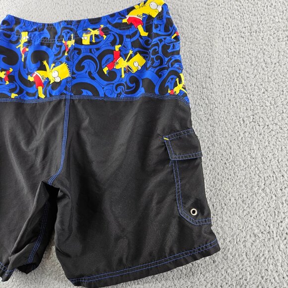 The Simpsons Board Shorts Mens 34 Black Graphic Print Beach Swim Vintage 2004 - Picture 15 of 16